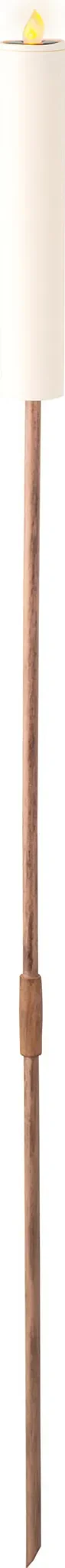 Lumineo LED Solar-Gartenfackel „Kerze“, Ø 4 cm, Höhe 97,5 cm, orange Flamme